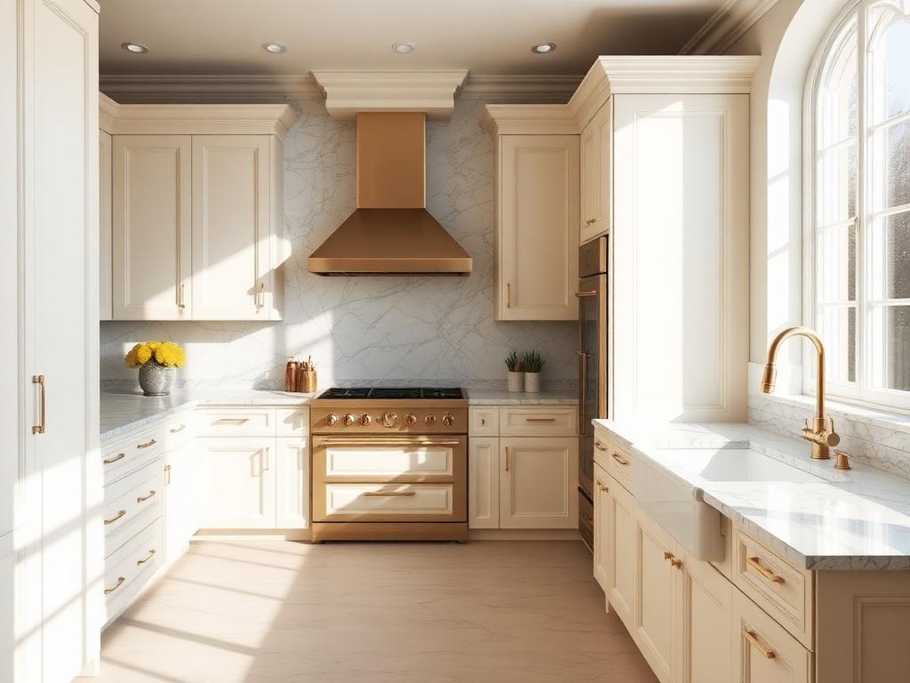 Marble & Brass after — luxury kitchen interior